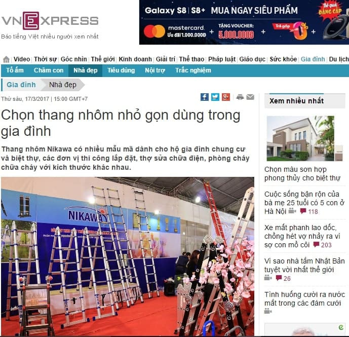 Báo chí nói gì về thương hiệu Nikawa Việt Nam