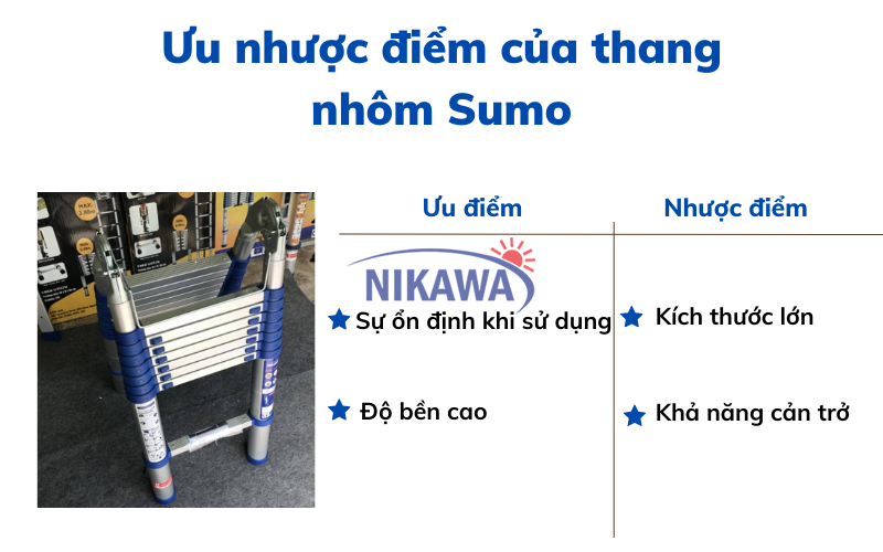 So sánh 3 loại thang Nikawa, Poongsan và Sumo