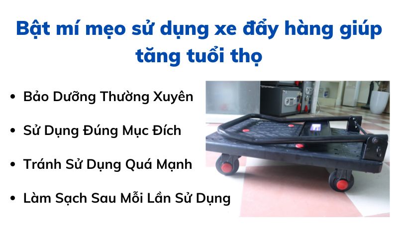 Bật mí mẹo sử dụng xe đẩy hàng giúp tăng tuổi thọ