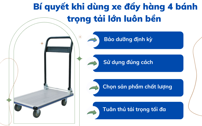 lưu ý khi mua xe đẩy hàng 4 bánh tải trọng lớn