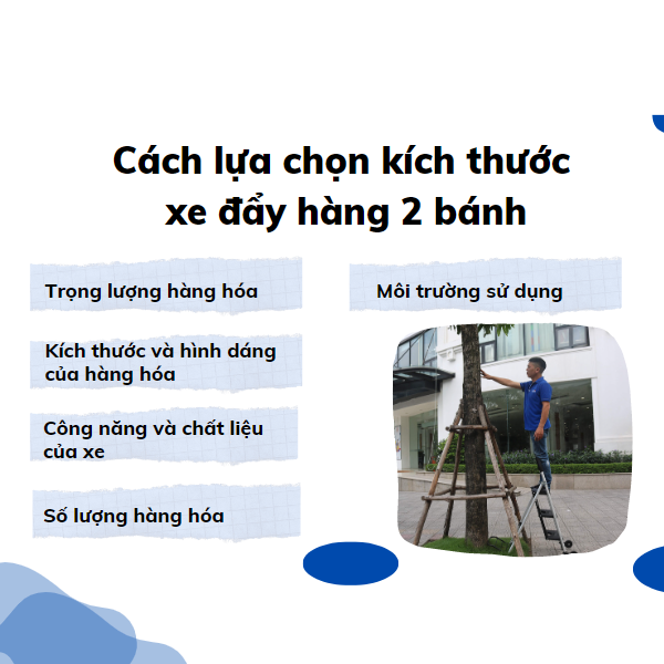 Cách chọn kích thước xe đẩy hàng 2 bánh phù hợp với từng nhu cầu