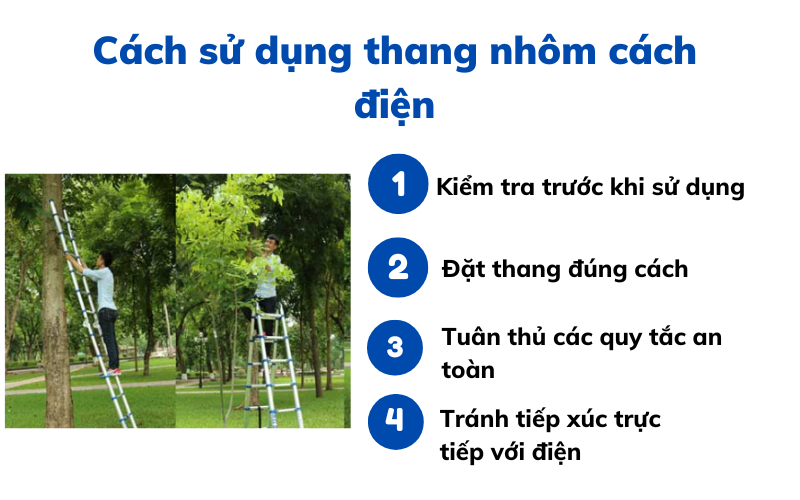 thang nhôm cách điện thường dùng trong công việc gì