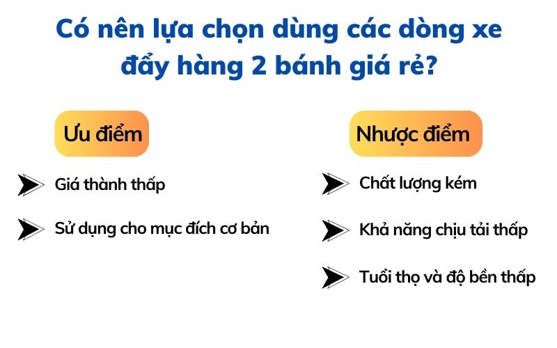 Có nên lựa chọn dùng các dòng xe đẩy hàng 2 bánh giá rẻ?