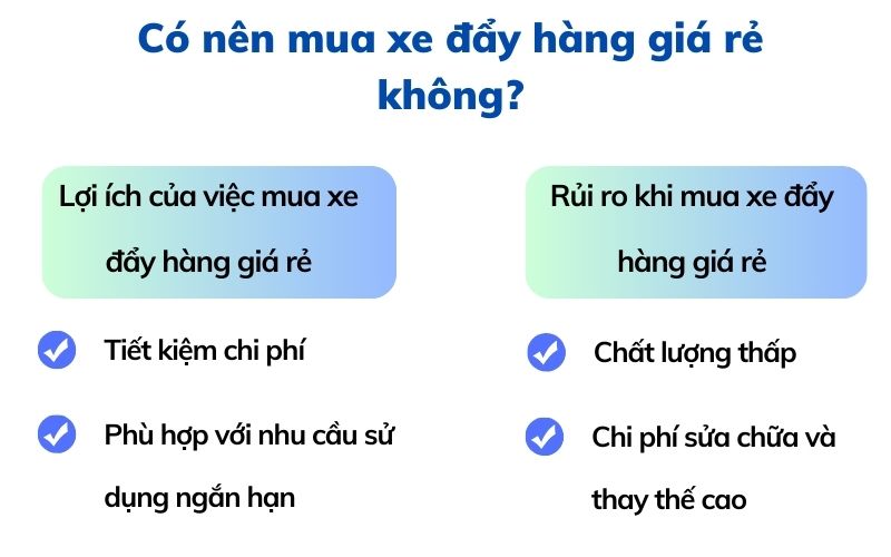 Có nên mua xe đẩy hàng giá rẻ không?