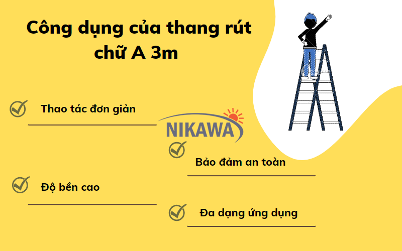 thang rút chữ A 3m