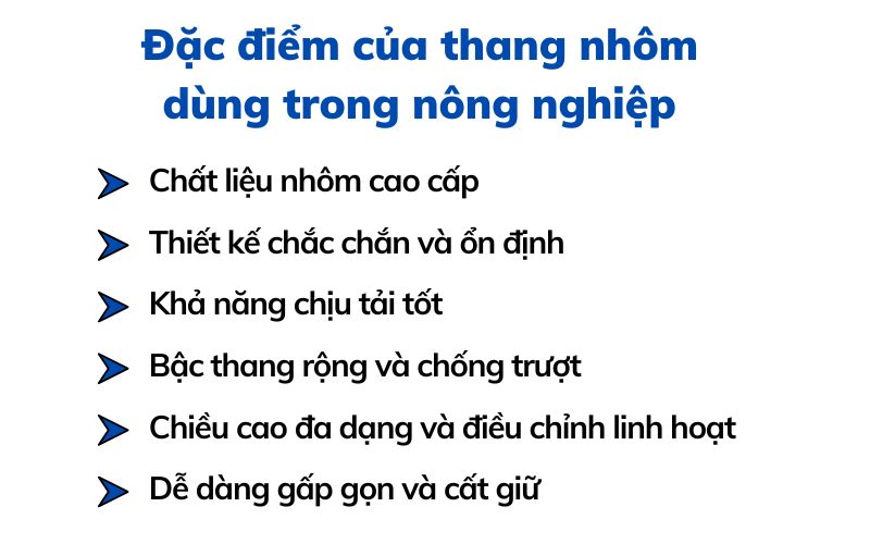 Đặc điểm của thang nhôm dùng trong nông nghiệp