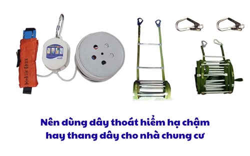 Nên dùng dây thoát hiểm hạ chậm hay thang dây cho nhà chung cư