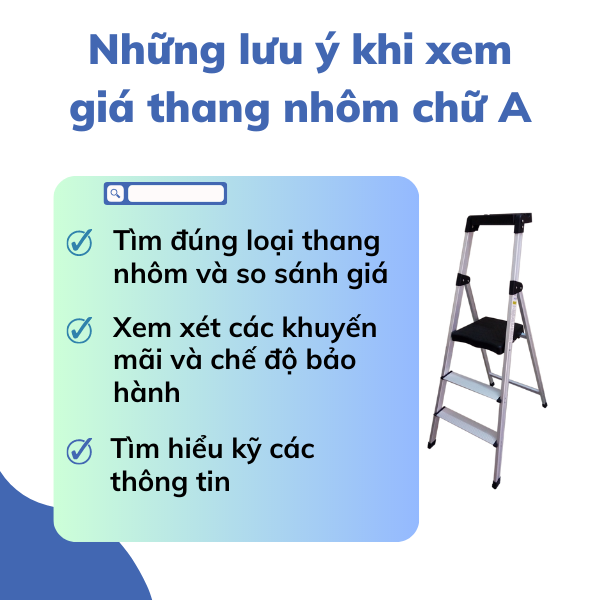 Giá thang nhôm chữ A cập nhật mới nhất hiện nay