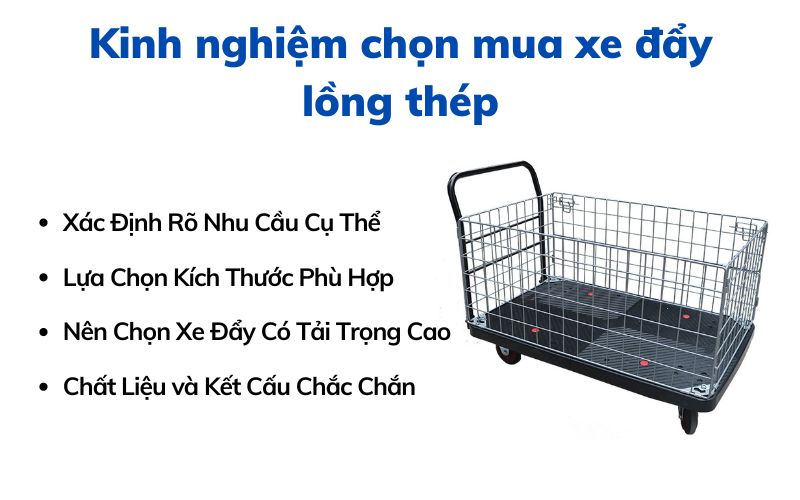 Kinh nghiệm chọn mua xe đẩy lồng thép