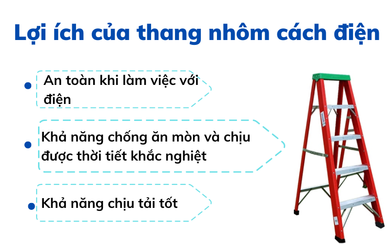 thang nhôm cách điện thường dùng trong công việc gì