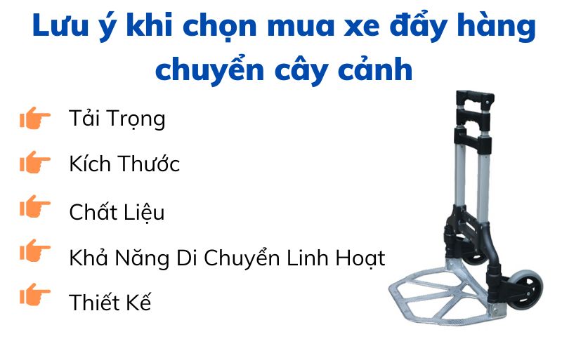 Lưu ý khi chọn mua xe đẩy hàng chuyển cây cảnh