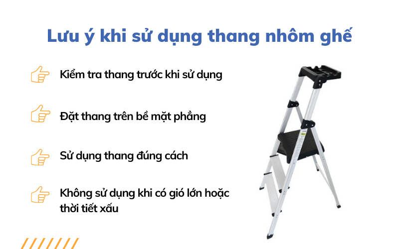 những công việc dùng thang nhôm ghế