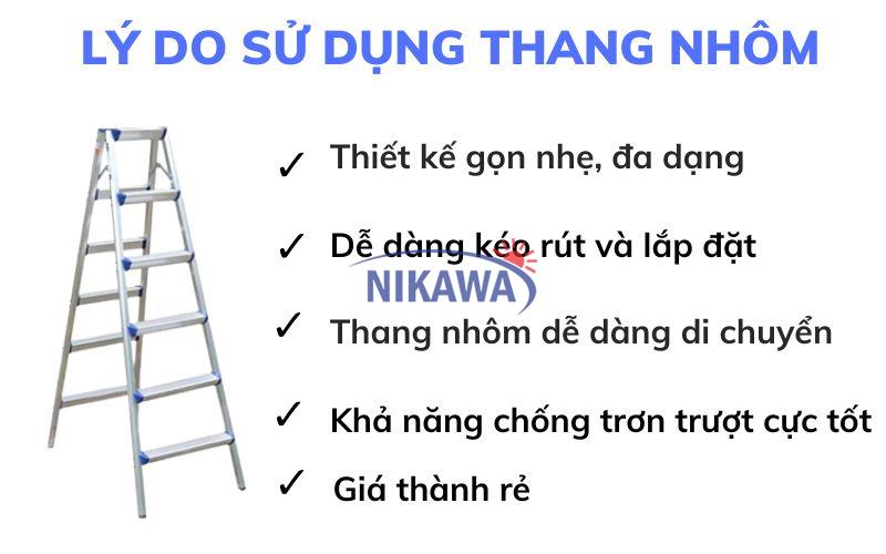 Lý do nên sử dụng thang nhôm Lý do nên sử dụng thang nhôm