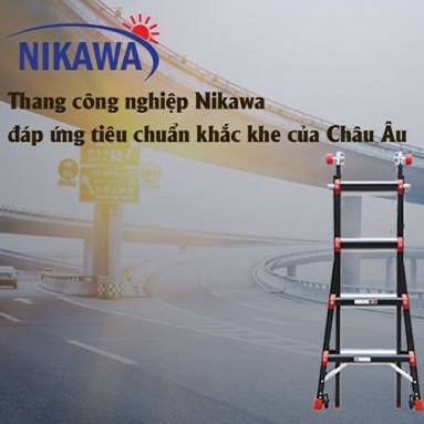 Thang trượt công nghiệp Nikawa sử dụng trong công trình xây dựng
