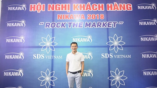 Đồng sáng lập Nguyễn Trường Phi tại Hội nghị khách hàng Nikawa Việt Nam 2018