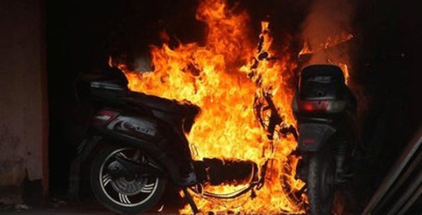 cháy nổ từ xe máy