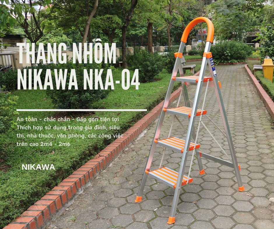 Thang nhôm ghế tay vịn Nikawa NKA-04