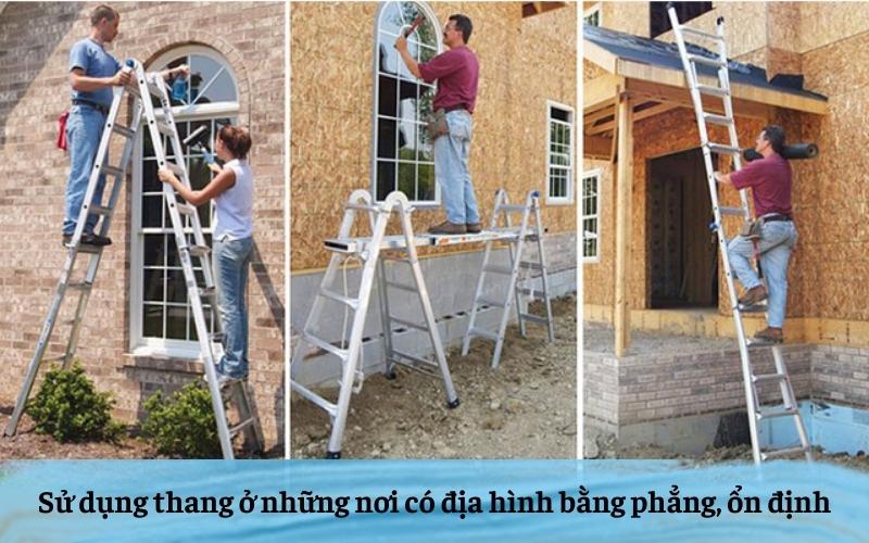 địa hình sử dụng thang