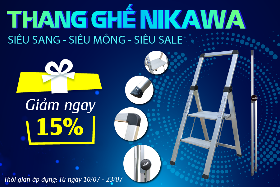 Khuyến mại 15 thang ghế Nikawa NK-SL cho khách hàng mua lẻ