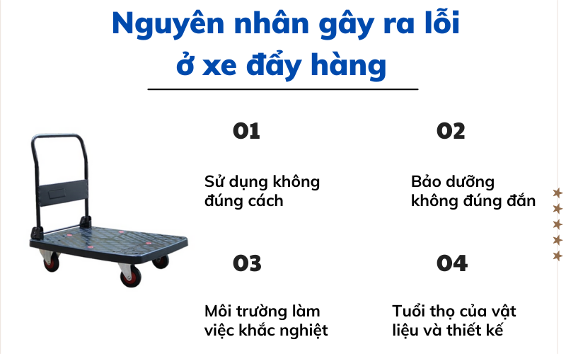 lỗi thường gặp ở xe đẩy hàng