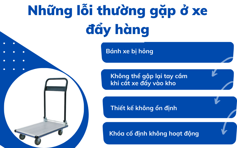 lỗi thường gặp ở xe đẩy hàng