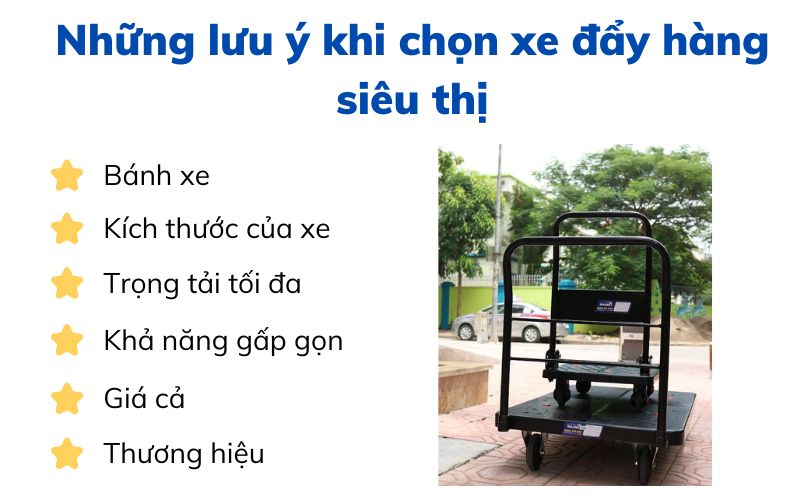 Những lưu ý khi chọn xe đẩy hàng siêu thị