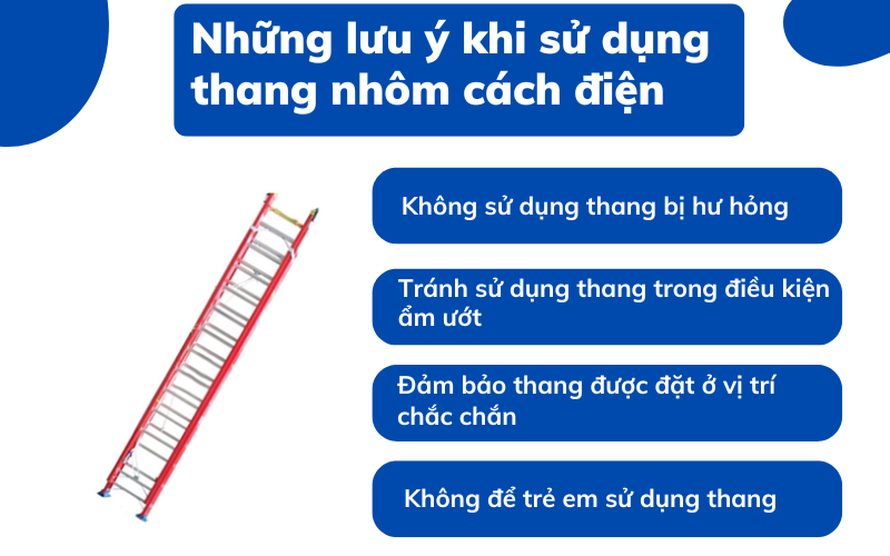 thang nhôm cách điện thường dùng trong công việc gì