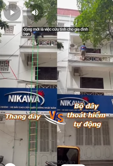 So sánh bộ dây thoát hiểm với thang dây