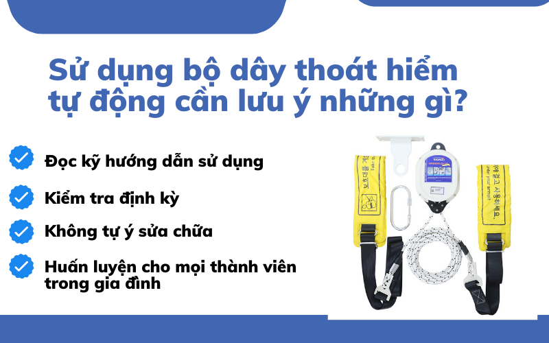 Bộ dây thoát hiểm tự động có ưu điểm gì?