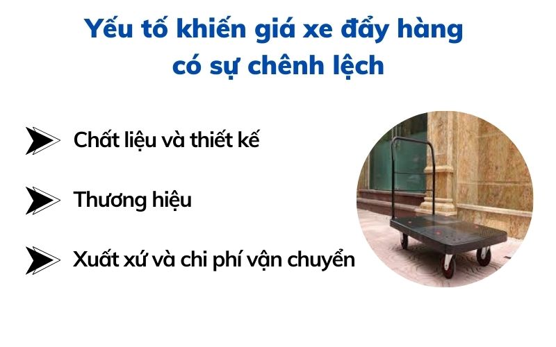 Tại sao giá xe đẩy hàng lại có sự chênh lệch?