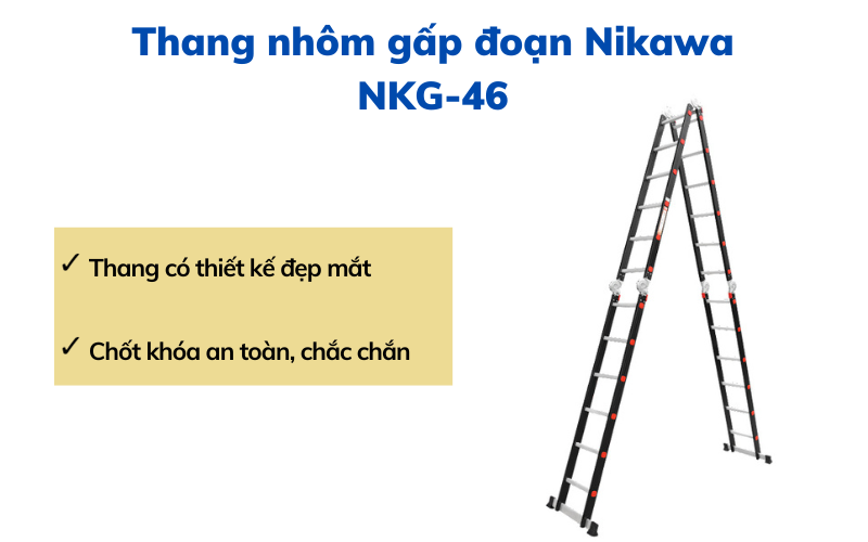 Thang nhôm gấp đoạn Nikawa NKG-46