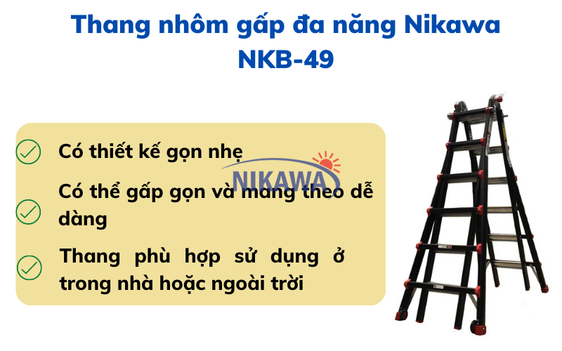 Thang nhôm gấp đa năng Nikawa NKB-49 Thang nhôm gấp đa năng Nikawa NKB-49