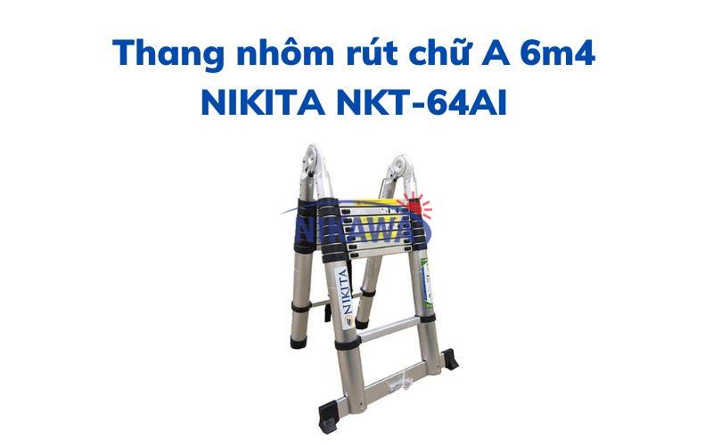 Thang nhôm rút chữ A 6m4 NIKITA NKT-64AI