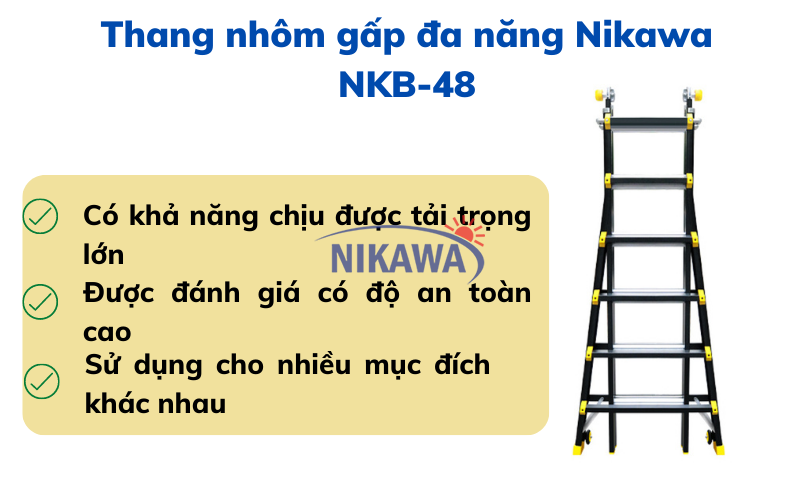 Thang nhôm gấp đa năng Nikawa NKB-48