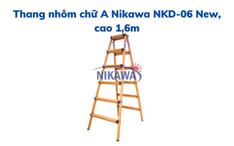 Thang nhôm chữ A Nikawa NKD-06 New, cao 1,6m