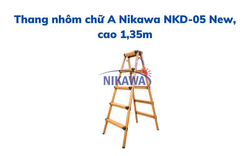 Thang nhôm chữ A Nikawa NKD-05 New, cao 1,35m