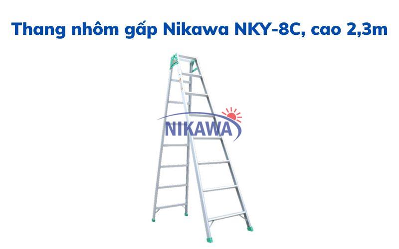 Thang nhôm gấp Nikawa NKY-8C, cao 2,3m