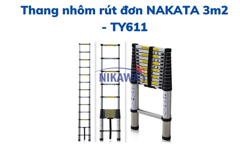 Thang nhôm rút đơn NAKATA 3m2 - TY611