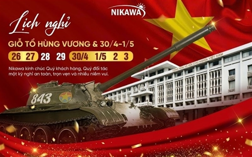 THÔNG BÁO LỊCH NGHỈ LỄ GIỖ TỔ HÙNG VƯƠNG, 30/4 VÀ 01/5 NĂM 2026