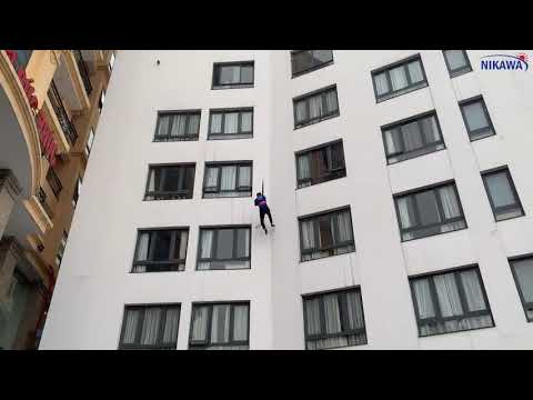 Thử nghiệm Dây thoát hiểm ngay sau khi lắp đặt ở Khách sạn Lake Garden Hồ Ba Mẫu