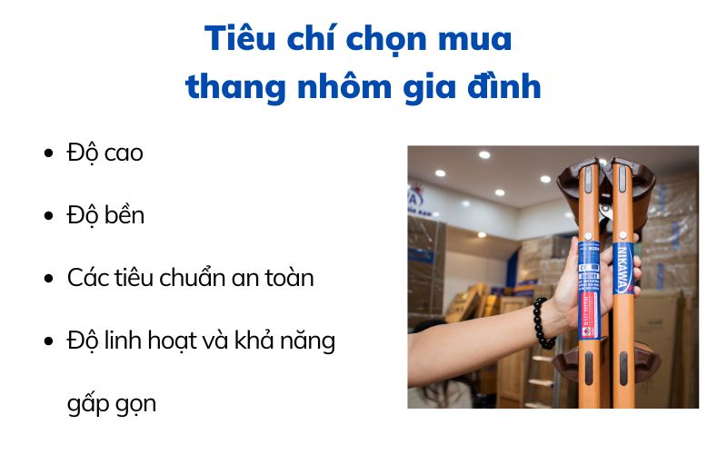 Tiêu chí chọn mua thang nhôm gia đình