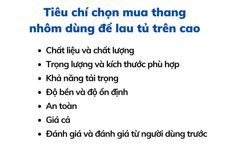 Tiêu chí chọn mua thang nhôm cất đồ trên cao