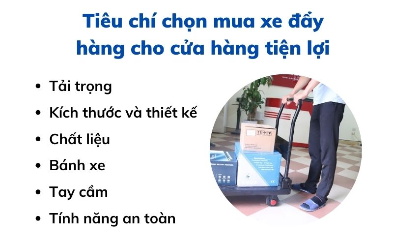 Tiêu chí chọn mua xe đẩy hàng cho cửa hàng tiện lợi