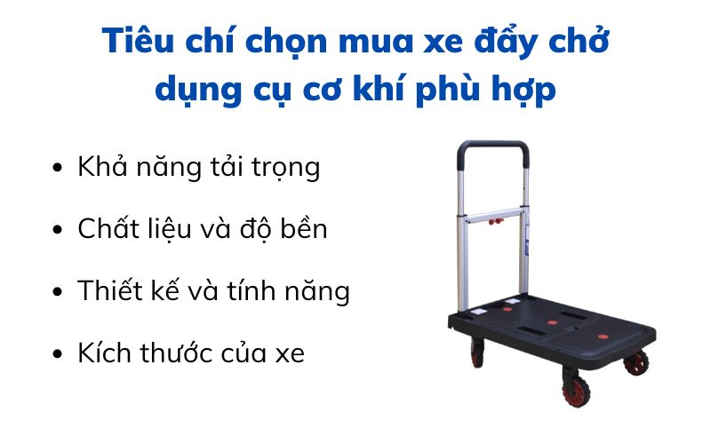 Tiêu chí chọn mua xe đẩy chở dụng cụ cơ khí phù hợp