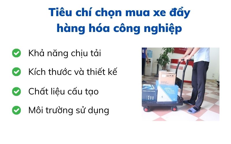 Tiêu chí chọn mua xe đẩy hàng hóa công nghiệp