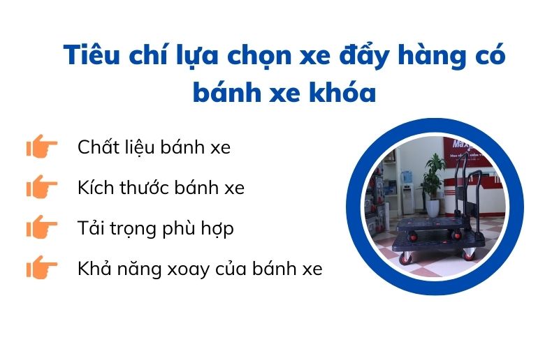 Tiêu chí lựa chọn xe đẩy hàng có bánh xe khóa