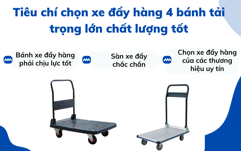 lưu ý khi mua xe đẩy hàng 4 bánh tải trọng lớn