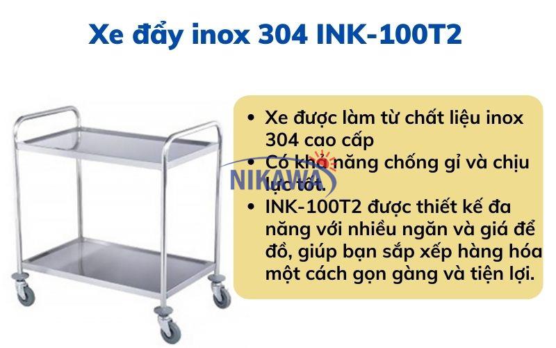 Xe đẩy inox 304 INK-100T2