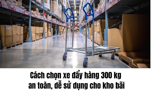 Cách chọn xe đẩy hàng 300 kg an toàn, dễ sử dụng cho kho bãi