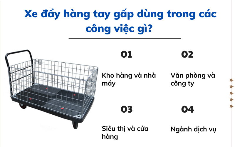 xe đẩy hàng tay gấp